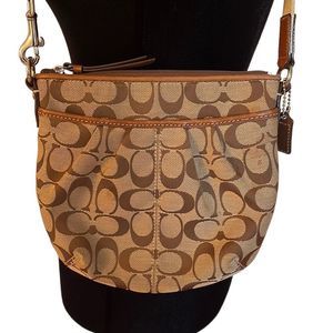Small Coach monogram crossbody bag
